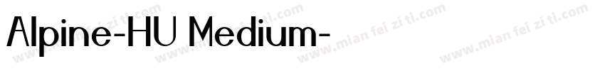 Alpine-HU Medium字体转换